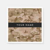 Desert Camouflage Pattern, Ihr Name, Personalisier Serviette (Vorderseite)