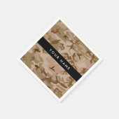 Desert Camouflage Pattern, Ihr Name, Personalisier Serviette (Ecke)