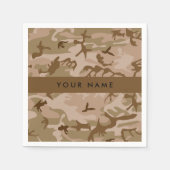 Desert Camouflage Pattern, Ihr Name, Personalisier Serviette (Vorderseite)