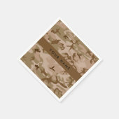 Desert Camouflage Pattern, Ihr Name, Personalisier Serviette (Ecke)