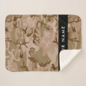 Desert Camouflage Pattern, Ihr Name, Personalisier Sherpadecke (Vorderseite (Horizontal))