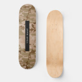 Desert Camouflage Pattern, Ihr Name, Personalisier Skateboard (Vorderseite)