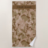 Desert Camouflage Pattern, Ihr Name, Personalisier Strandtuch (Vorderseite)