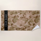 Desert Camouflage Pattern, Ihr Name, Personalisier Strandtuch (Vorderseite)