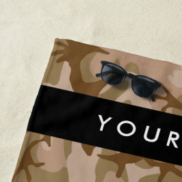 Desert Camouflage Pattern, Ihr Name, Personalisier Strandtuch