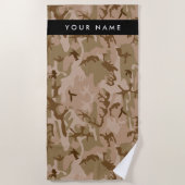 Desert Camouflage Pattern, Ihr Name, Personalisier Strandtuch (Vorderseite)