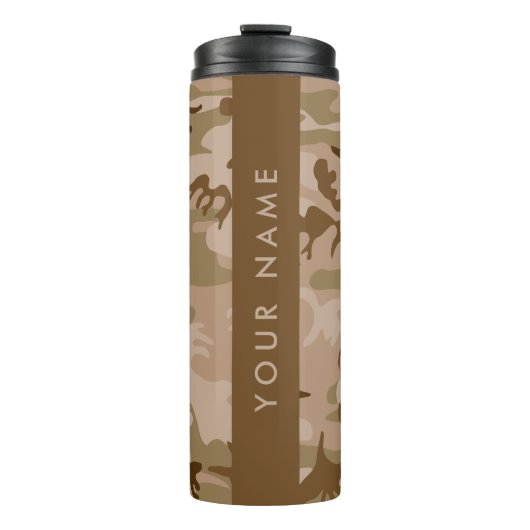 Desert Camouflage Pattern, Ihr Name, Personalisier Thermosbecher (Vorderseite)