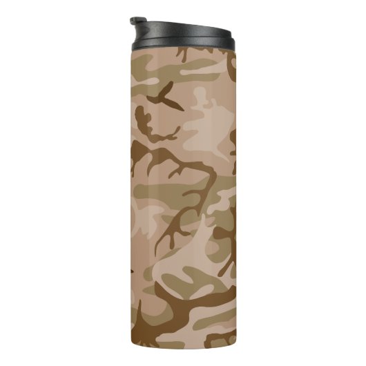 Desert Camouflage Pattern, Ihr Name, Personalisier Thermosbecher (Nach rechts gedreht)