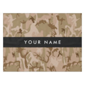 Desert Camouflage Pattern, Ihr Name, Personalisier Tischdecke (Vorderseite (Horizontal))