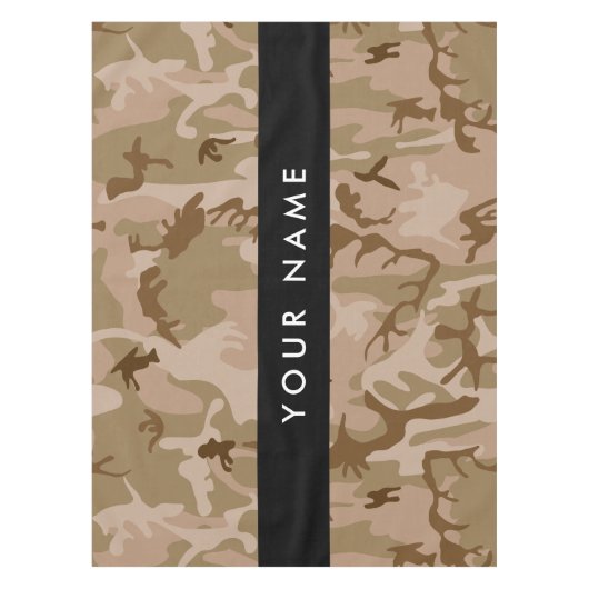 Desert Camouflage Pattern, Ihr Name, Personalisier Tischdecke (Vorderseite)