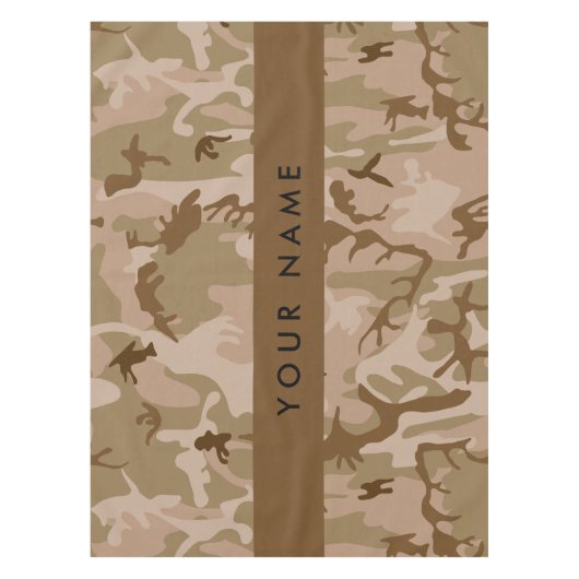 Desert Camouflage Pattern, Ihr Name, Personalisier Tischdecke (Vorderseite)
