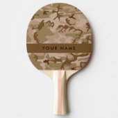 Desert Camouflage Pattern, Ihr Name, Personalisier Tischtennis Schläger (Vorderseite)