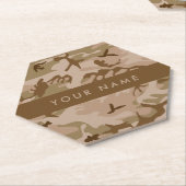 Desert Camouflage Pattern, Ihr Name, Personalisier Untersetzer (angewinkelt)