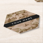 Desert Camouflage Pattern, Ihr Name, Personalisier Untersetzer (angewinkelt)