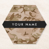 Desert Camouflage Pattern, Ihr Name, Personalisier Untersetzer (Vorderseite)