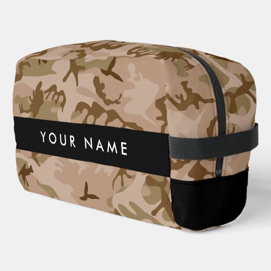 Desert Camouflage Pattern, Ihr Name, Personalisier Waschbeutel (Linke Seite)