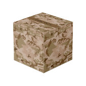 Desert Camouflage Pattern, Ihr Name, Personalisier Würfel (Rückseite Schrägansicht)