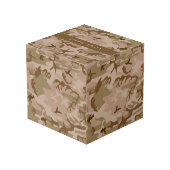 Desert Camouflage Pattern, Ihr Name, Personalisier Würfel (Rückseite Schrägansicht)