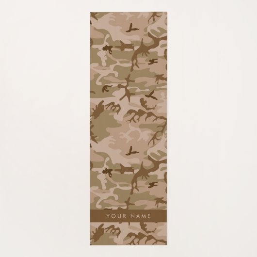 Desert Camouflage Pattern, Ihr Name, Personalisier Yogamatte (Rückseite)