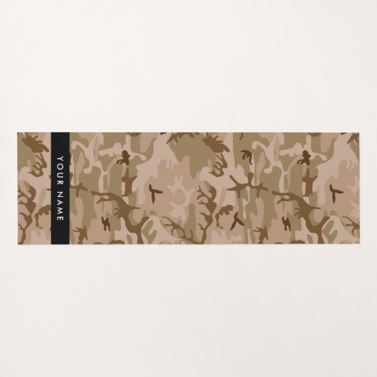 Desert Camouflage Pattern, Ihr Name, Personalisier Yogamatte (Rückseite (Horizontal))