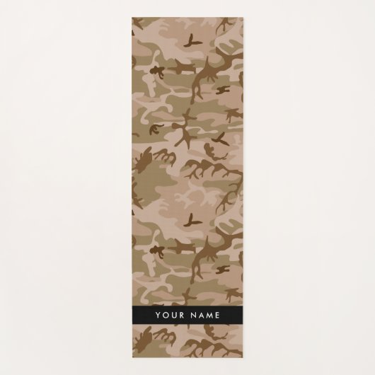 Desert Camouflage Pattern, Ihr Name, Personalisier Yogamatte (Vorderseite)