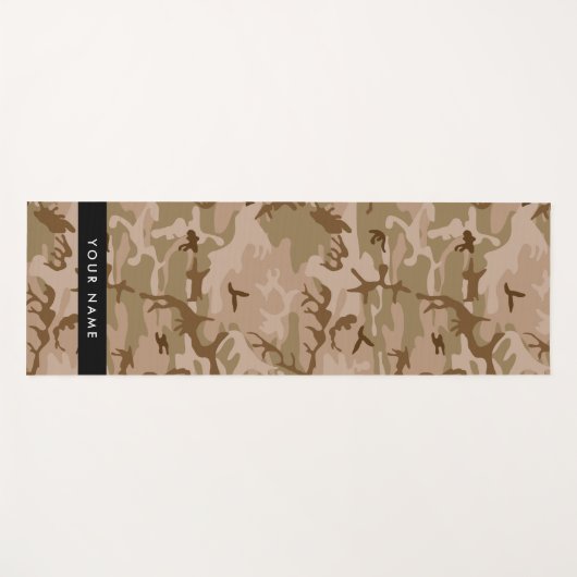 Desert Camouflage Pattern, Ihr Name, Personalisier Yogamatte (Vorderseite (Horizontal))