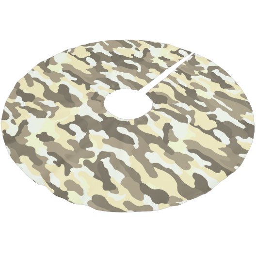 Desert Camouflage Polyester Weihnachtsbaumdecke (Schrägansicht)