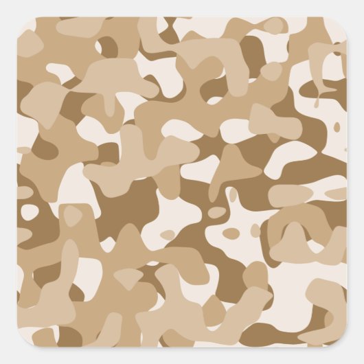 Desert Camouflage Quadratischer Aufkleber (Vorderseite)