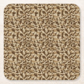 Desert Camouflage Rechteckiger Pappuntersetzer (Vorderseite)