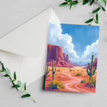 Desert Canyon | Cactus Nature Landscape Card
