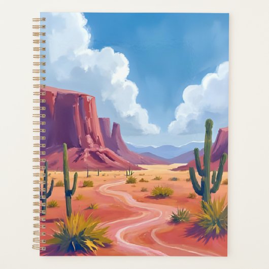 Desert Canyon | Cactus Nature Landscape Planer (Vorderseite)