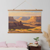 Desert Canyons Wandteppich Mit Holzrahmen (Schlafzimmer)