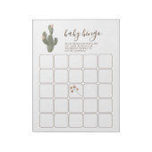 Desert Chic Baby Bingo Notizblock (Rotiert)