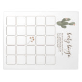 Desert Chic Baby Bingo Notizblock (Vorderseite)