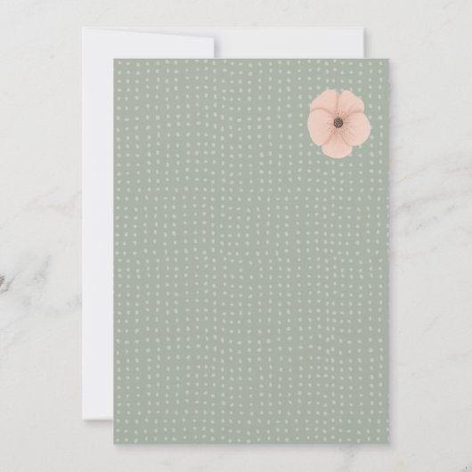 Desert Chic Baby Dusche Einladung (Rückseite)