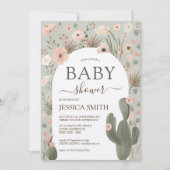 Desert Chic Baby Dusche Einladung (Vorderseite)