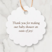 Desert Chic Baby Dusche Geschenkanhänger (Rückseite)