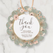 Desert Chic Baby Dusche Geschenkanhänger (Vorderseite)