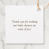 Desert Chic Baby Dusche Geschenkanhänger (Rückseite)