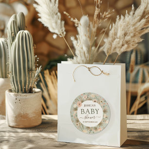 Desert Chic Baby Dusche Runder Aufkleber