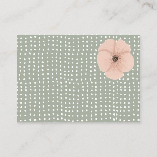 Desert Chic Books für Baby Begleitkarte (Rückseite)