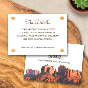 Desert Chic Sedona Details Card mit QR Code Begleitkarte
