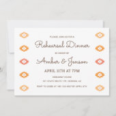 Desert Chic Sedona Probe Dinner Einladung (Vorderseite)