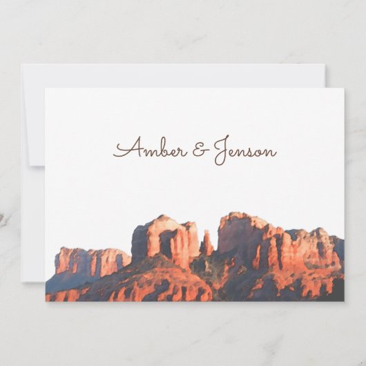 Desert Chic Sedona Probe Dinner Einladung (Rückseite)