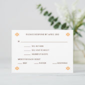 Desert Chic Sedona Response Card RSVP Karte (Stehend Vorderseite)