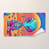 Desert Chillin Alien Art Badhandtuch Set (Handtuch)