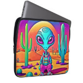 Desert Chillin Alien Art Laptopschutzhülle (Vorne Rechts)
