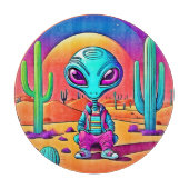 Desert Chillin Alien Art Schneidebrett (Vorderseite)