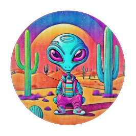 Desert Chillin Alien Art Schneidebrett