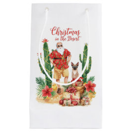 Desert Christmas with Cactus Santa Claus  Kleine Geschenktüte
